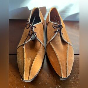 Vintage hush puppies tan loafers
